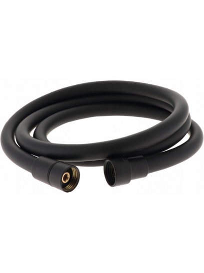 Wąż prysznicowy PVC 1/2``x1/2`` 150 cm czarny - Comet