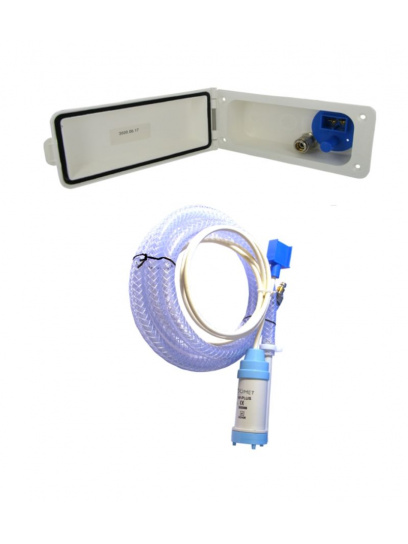 Przyłącze zewnętrzne gniazdo wody + pompka Vip-Plus białe - Comet