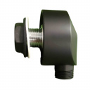 Łącznik ścienny kątowy do węża prysznicowego Kompakt 1/2``x1/2`` czarny - Comet