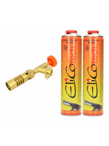 Palnik gazowy wielofunkcyjny gwintowany RK-5003 + 2x kartusz gazowy ElicoTech 600 ml - Elico