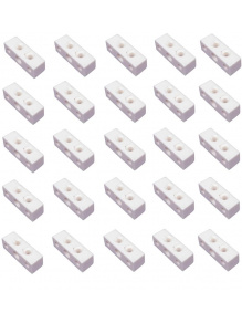 25szt Łącznik meblowy prostokątny biały - Fawo