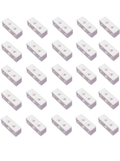 25szt Łącznik meblowy prostokątny biały - Fawo
