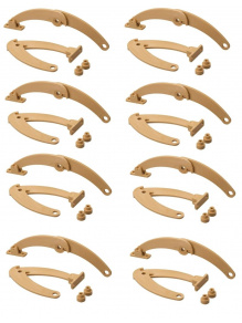 8szt Zawias meblowy podnośnik blokada drzwiczek jasnobrązowy - Fawo