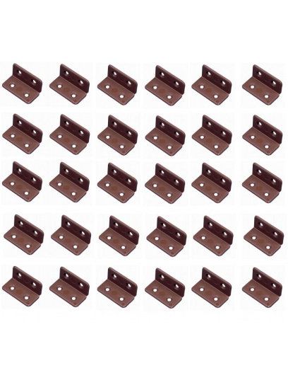 30szt Zawias meblowy plastikowy brązowy - Fawo