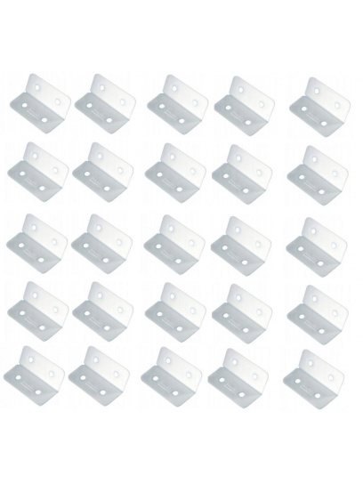 25szt Zawias meblowy plastikowy biały - Fawo