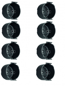 6szt Osłona gniazda Schuko Isobox czarna - Fawo