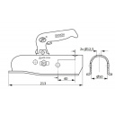 Zaczep kulowy 2300 Ø50 rozs. 40 pionowo/poziomo - Steelpress