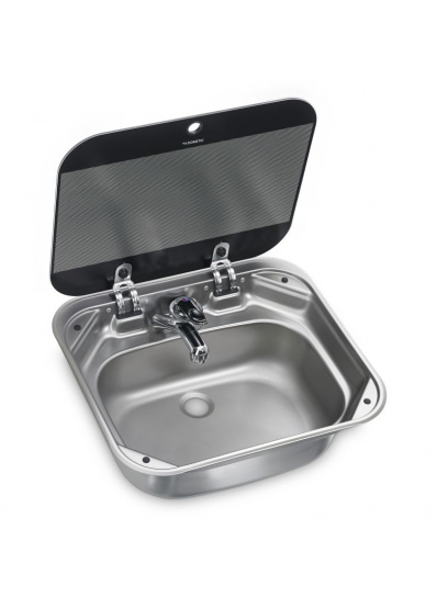 Zlewozmywak prostokątny ze szklaną pokrywą SNG 4237 - Dometic