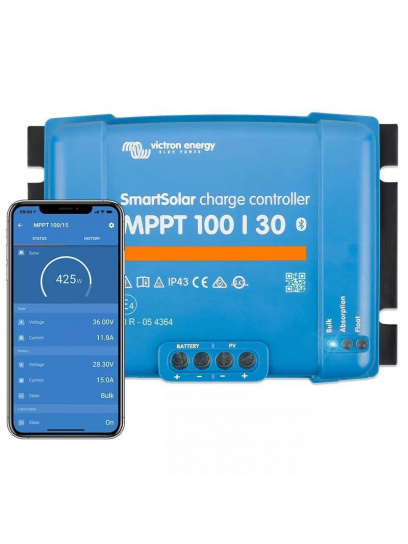 Regulator ładowania do paneli solarnych Smart MPPT 100 V/30 A Bluetooth - Victron Energy