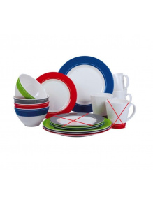 OUTLET - Zestaw obiadowy z melaminy Burano 13 cz. - Camp4