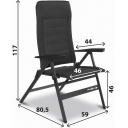 Krzesło kempingowe Travelounger S 3D Dark Grey - Brunner