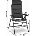 Krzesło kempingowe Aravel H2L 3D L Black - Brunner