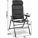 Krzesło kempingowe Aravel H2L 3D S Black - Brunner