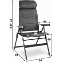 Krzesło kempingowe Aravel Vitachic H2L 3D M Grey - Brunner