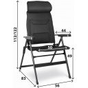 Krzesło kempingowe Aravel Vitachic H2L 3D M Black - Brunner