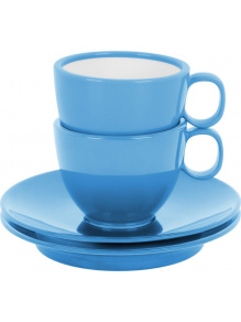 Zestaw filiżanek z melaminy Set Espresso Blue 100 ml 2 szt. - Brunner