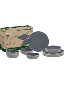 Zestaw obiadowy z melaminy Midday Trilogy Dark - Brunner