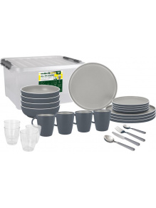 Zestaw obiadowy z melaminy All Inclusive Trilogy Grey - Brunner