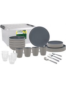 Zestaw obiadowy z melaminy All Inclusive Trilogy Dark - Brunner