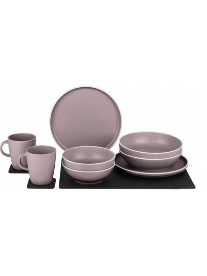 Zestaw obiadowy z melaminy magnetyczny Dolomit Magnetic Silwy Rose - Brunner