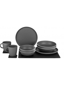 Zestaw obiadowy z melaminy magnetyczny Dolomit Magnetic Silwy Grey - Brunner