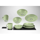 Zestaw obiadowy z melaminy magnetyczny Dolomit Magnetic Silwy Green - Brunner