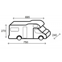 Pokrowiec ochronny na kampera Camper Cover Polycoat 700-750 cm - Brunner