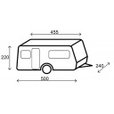 Pokrowiec ochronny na przyczepę Caravan Cover Polycoat 450-500 cm - Brunner
