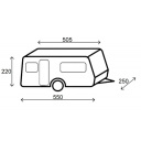 Pokrowiec ochronny na przyczepę Caravan Cover Polycoat 500-550 cm - Brunner