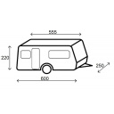 Pokrowiec ochronny na przyczepę Caravan Cover Polycoat 550-600 cm - Brunner