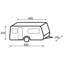 Pokrowiec ochronny na przyczepę Caravan Cover Polycoat 600-650 cm - Brunner
