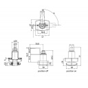 Zamek pojemnika na butle bez cylinderka biały - Zadi