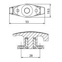 Ogranicznik blokada do drzwi kampera przyczepy czarny - Zadi