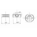 Łącznik meblowy Ø22,8 mm przeźroczysty - Zadi