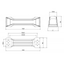 Rączka manewrowa uchwyt drzwi kampera czarna - Zadi