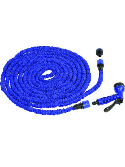 Wąż do wody zwijany rozciągliwy Flex Hose Blue 7,5-22,5 m - Yachticon