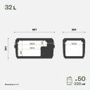 Lodówka kompresorowa przenośna ITB32 12/24 V 32 l - Indel B