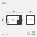Lodówka kompresorowa przenośna ITB42 12/24 V 42 l - Indel B