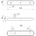 Lampa światło obrysowe boczne LED 140x25 mm żółte - Jokon