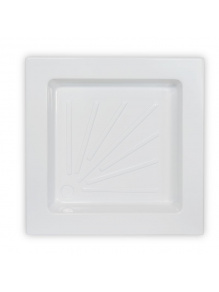 OUTLET - Brodzik prysznicowy z krawędzią boczną 665x665x80 mm ABS biały
