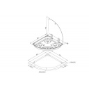 Kuchenka gazowa 3-palnikowa narożna ze szklaną pokrywą FC1343-E-GR-W - Can