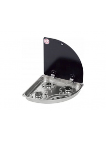 Kuchenka gazowa 3-palnikowa narożna ze szklaną pokrywą FC1343-E-GR-W - Can