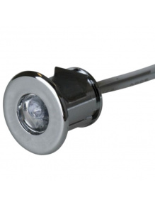 Mini reflektor wpuszczany LED 12 V Ø19 mm chrom