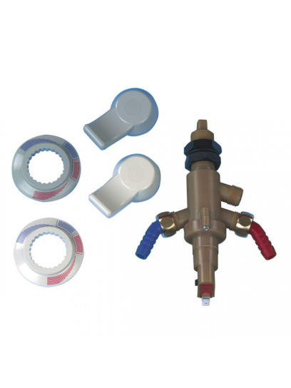 Bateria jednouchwytowa podblatowa ciepła/zimna woda biała - Barwig