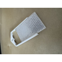 OUTLET - Odblask prostokątny na wkręty biały - ramka biała